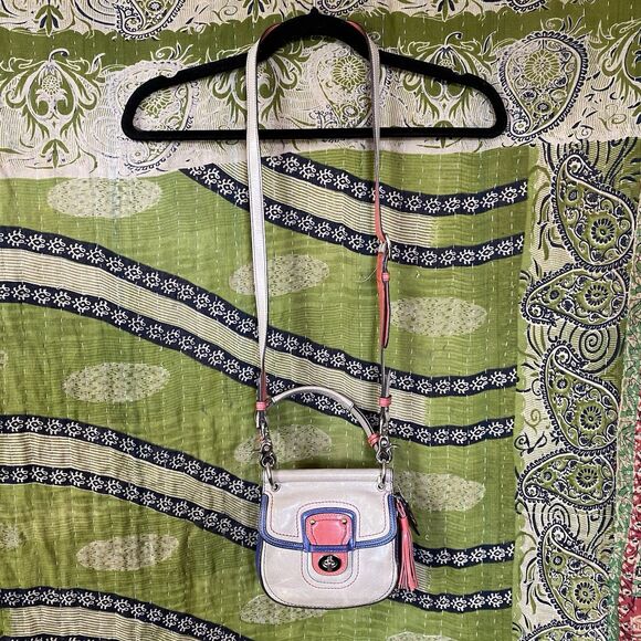 Coach Limited Edition Blue/ Pink/ Gray Mini Willis Legacy 21741 Crossbody Bag - Picture 4 of 16